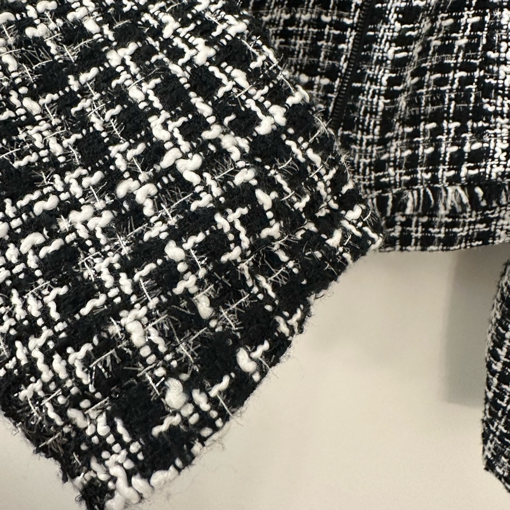 A New Day crop plaid tweed jacket in size XS, like new - Picture 3 of 5